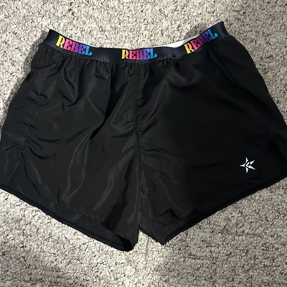 Rebel Women's Black Athletic Shorts